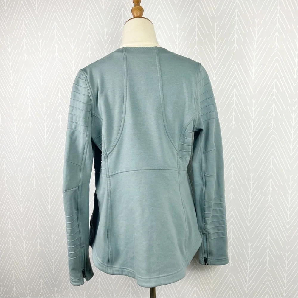 ATHLETA MOTO JACKET, Full Zip in Minimalistic Gray. - Picture 5 of 10